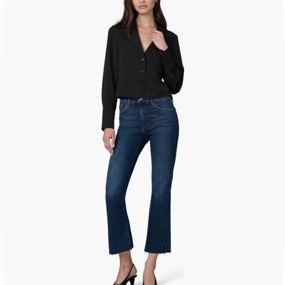 JOE’S JEANS HIGH RISE LDY CROPPED RAW EDGE SIZE 24 EUC